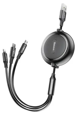 Obrázok produktu pre 3v1 USB multi mobilný telefón rýchlonabíjací kábel pre Apple iPhone Samsung Huawei Xiaomi micro USB typu C kábel typu C pre Lightning konektor úložný box