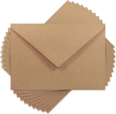 Image de Enveloppes écologiques C6, Papier kraft delta brun, 10 pièces