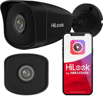 Produktbild von HiLook IPC-B150H BLACK 5MP PoE Außen-IP-Kamera mit IR30m