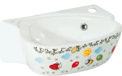 Produktbild von Creavit KID Keramik Kind-Handwaschbecken, 39x29cm, mit Farbdruck