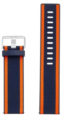 Produktbild von Woven Armband für Fitbit Versa / Versa 2 / Versa Lite - Größe L - Navy / Orange