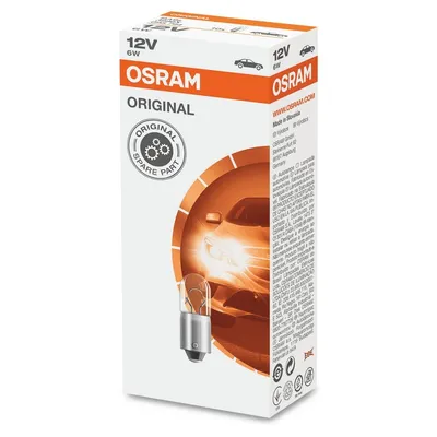 Produktbild von 1x OSRAM Innenraumleuchte Glühlampe Sockelglühlampe 12V 6W BA9s 3886X