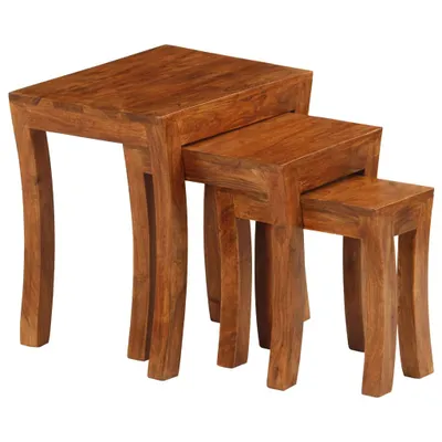 Produktbild von vidaXL 3-tlg. Satztisch-Set Massivholz Akazie 50x35x50 cm Braun