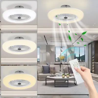 Obrázok produktu pre SWANEW 80W Stropné ventilátory Izbový biely radiátor s osvetlenou LED modernou stmievateľnou obývačkou