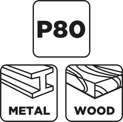 Obrázok produktu pre Ściernica listkowa 125 x 22.2 mm gradacja P80