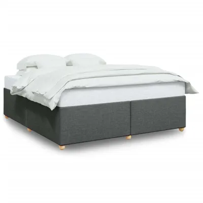 Produktbild von Bettgestell ohne Matratze Dunkelgrau 180x200 cm Stoff