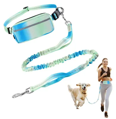 Produktbild von Joggingleine mit Bauchgurt für Hunde Grün Reflektierend Verstellbar