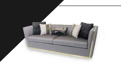 Obrázok produktu pre Grauer Dreisitzer Sofa Couch Polster Möbel Einrichtung 250cm xxl Couchen