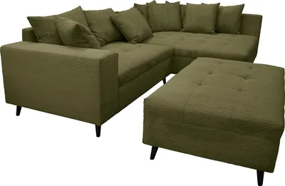 Produktbild von home24 Ecksofa mit Ottomane und Hocker