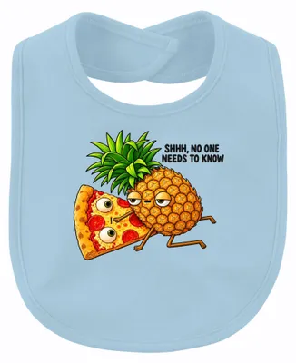 Productafbeelding van Ssst, niemand hoeft het te weten. Pizza Hawaii, ananas, grappig, cadeau, baby, hemelsblauw, one size