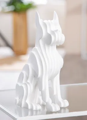 Obrázek produktu pro Gilde Figur, Doberman, pes, umělá pryskyřice, bílá, balení 3 kusů. Výška: 22,00 cm, šířka: 8,00 cm, hloubka: 12,00 cm. Číslo produktu: 57958
