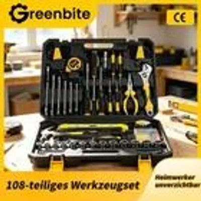 Produktbild von 108‑tlg. bestückter Werkzeugkoffer Werkzeugset Werkzeugkasten Werkzeugkiste