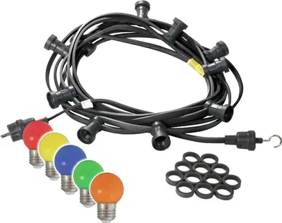 Produktbild von Illu-/Partylichterkette 20m - Außenlichterkette schwarz - Germany - 30 bunte LED Kugellampen