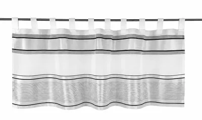 Produktbild von Scheibengardine Schlaufenpanneau Kleinfenstergardine Buzz grau HxB 45x140cm