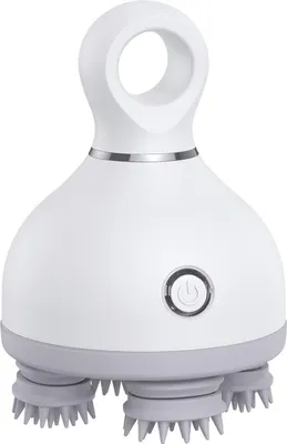 Produktbild von Elektrisches Kopfmassagegerät, tragbares Ganzkörpermassagegerät für die Kopfhaut mit 4 Knetköpfen, 3 Massagemodi, kabelloses Haustiermassagegerät