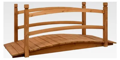 Produktbild von Gartenbrücke 140x60x60 cm aus massivem Tannenholz