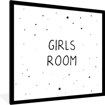 Produktbild von MuchoWow® Gerahmtes Poster Zitate - Mädchenzimmer - Mädchen - Kind - Sprichwörter 40x40 cm - Poster mit Schwarzem Bilderrahmen Wandposter Rahmen Foto Bilder - Mit Rahmen - Wanddekoration Schlafzimmer