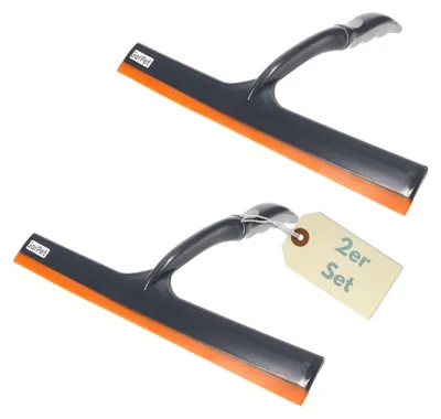 Produktbild von 2er Set Glasabzieher mit Silikonlippe 30 cm Abzieher Dusche Duschabzieher Fensterwischer Scheibenwischer Glaswischer Fensterreiniger Fensterabzieher Profi