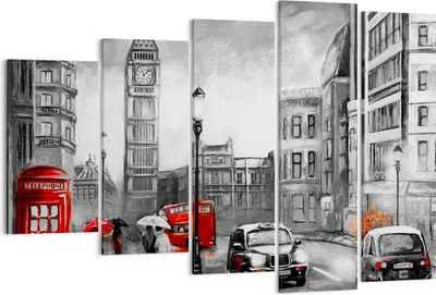Produktbild von Bild auf Leinwand - Leinwandbild - London Bus - 150x100cm - Wand Bild - Wanddeko - Wandbilder - Leinwanddruck - Bilder - Kunstdruck - Wanddekoration - Leinwand bilder - Wandkunst - EG150x100-3939