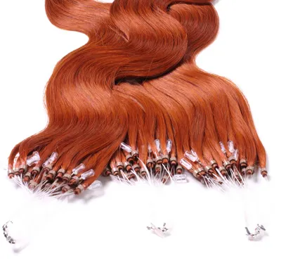 Obrázok produktu pre Microring Extensions Pravé vlasy #8/43 Svetlo blond Červeno-zlatá 0,5 g