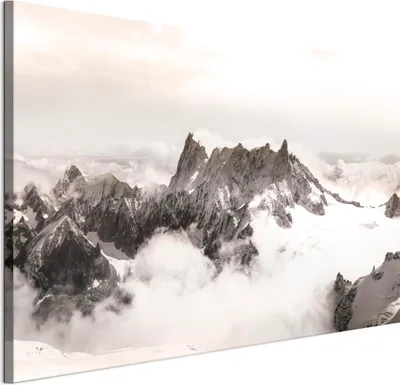 Produktbild von LUMASOUL Leinwand Bilder 90x60 cm, Leinwandbild Winter Motiv 3, Wandbilder Holzrahmen und Webstuhl Wohnzimmer und Schlafzimmer, 1 teilig