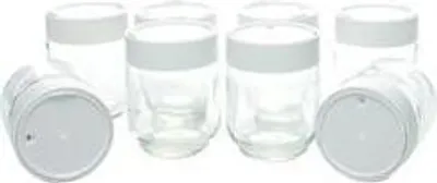Produktbild von Ersatzgläser Set JG 8, 8 Portionsgläser à 150 ml, mit Deckel, passend für ROMMELSBACHER Joghurtbereiter JG 40