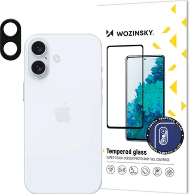Zdjęcie produktu dla Wozinsky Szkło hartowane 9H do iPhone 16 - Czarny KP34942