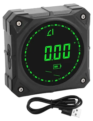 Produktbild von Digitaler Winkelfinder Magnet Elektronischer Neigungsmesser Winkelmesser für Holzbearbeitung Tischsäge Kalibrierungsfunktion 0-90 oder 0-180 Grad
