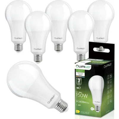 Produktbild von LUMILED 6 Stück LED Lampe E27 A70 18W ersetzt 150W 2430lm 4000K Neutralweiß 230V 260° Abstrahlwinkel Kolbenform Nicht Dimmbar Innenbeleuchtung Tropfen Lichtquelle Energiesparlampe 6er Pack
