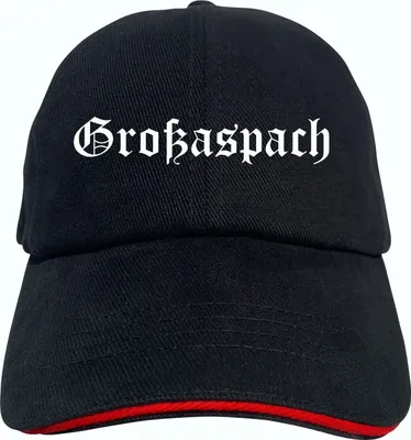 Produktbild von Großaspach Cappy - Altdeutsch bedruckt - Schirmmütze - Schwarz-Rotes Cap OneSize-SchwarzRot