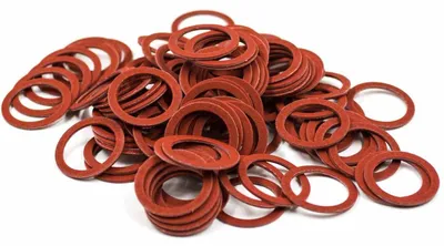 Vulkanit Flachdichtung 1 1/4 Zoll, 100 Stück, 39x30x2 mm, bis 110 °C
