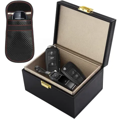 Image de Elzusha - Boîte Faraday avec pochettes bloqueuses de signaux pour clés de voiture et téléphones