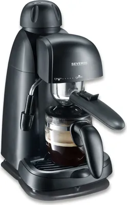 Produktbild von Espressoautomat Espresso Maschine SEVERIN KA 5978 4 Tassen Espresso inkl. Löffel KA 5978 aus Kunststoff, schwarz Espressomaschine Siebträgermaschine Kaffeemaschine Mit Milchschäumer Barista Kaffeemaschine Siebträger Kaffeemaschine