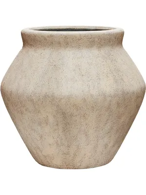 Produktbild von Töpferei Blumentopf Hartith Travertin Beige D 46cm H 46cm Öffnung 27,5cm
