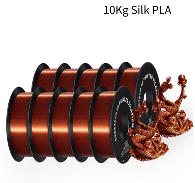 Image de Filament pour imprimante 3D - ABS+ - Bobine de 1,75 mm - Aspect cuivre satiné - 10 kg - 343 m - Jaune