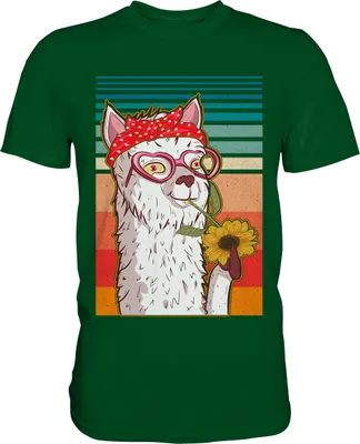 Produktbild von Lama Sonnenblumen T-Shirt Gärtner Geschenk – Bottle Green / 3XL