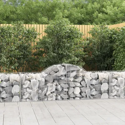 Immagine prodotto di VidaXL Gabbioni 9 pezzi a volta 200x50x60/80 cm in ferro zincato