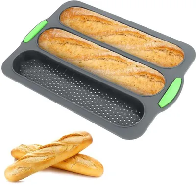 Produktbild von Silikonform für das Backen von knusprigen Baguettes und Brot
