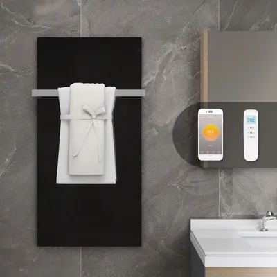 Immagine prodotto di QH-GD Pannello a infrarossi in vetro serie Black 60 x 120 cm - 700 watt