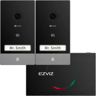 Immagine prodotto di Videocitofono EZVIZ EP7, kit 2 ingressi, 2 pulsantiere, schermo interno