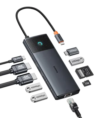Produktbild von Baseus 10-in-1 Docking Station USB C 10 Gbps Up to 4K@120 Hz, Hub mit 2 HDMI, 2X