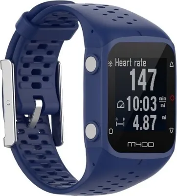 Produktbild von Strap-it Polar M400 / M430 Silikonarmband (Dunkelblau)