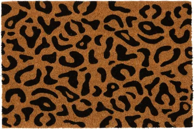 Produktbild von Nicola Spring Kokosfaser-Fußmatte – 60 x 40 cm – Leopard