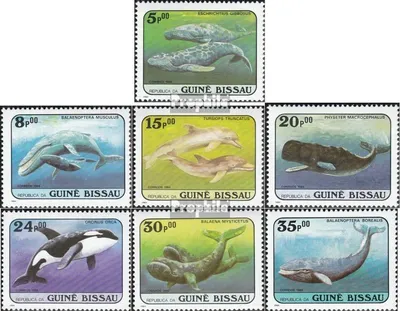 Produktbild von Briefmarken Guinea-Bissau 1984 Mi 804-810 (kompl.Ausg.) postfrisch Wale
