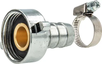 Produktbild von tecuro Schlauchverschraubung mit 1/2 Zoll ÜWM x Tülle Ø 14 mm, inkl. Schelle W4 12-20 mm