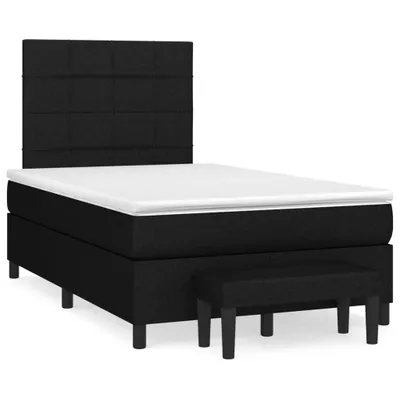 Immagine prodotto di vidaXL Letto a molle con materasso nero 120x200 cm in tessuto