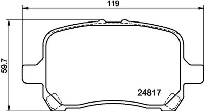 Produktbild von HELLA Bremsbeläge Satz Vorne Bremsklötze für CHEVROLET HHR MPV 8DB 355 014-691