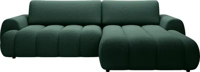 Produktbild von Ecksofa mit Schlaffunktion - Ecke rechts - Stoff - Tannengrün - FRIDORA