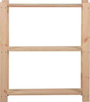 Obrázok produktu pre vidaXL Úložný regál s 3 policami 80x28,5x90 cm Masívne borovicové drevo