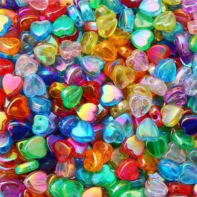 Immagine prodotto di Perline in acrilico colorate per gioielli, 95 pezzi, 11x10mm/8x9mm